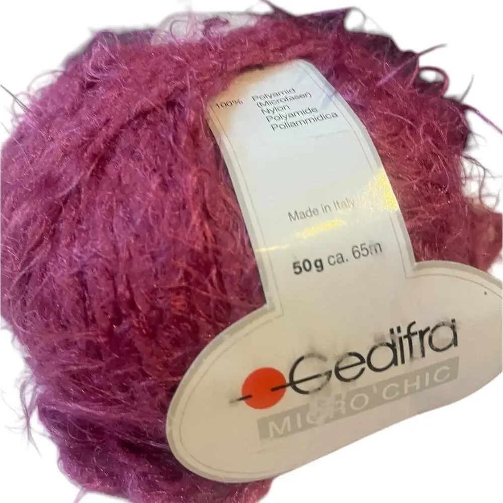 1 skein Gedifra MICRO CHIC Italian Nylon Yarn | 3346 Pink Berry - Picture 3 of 6